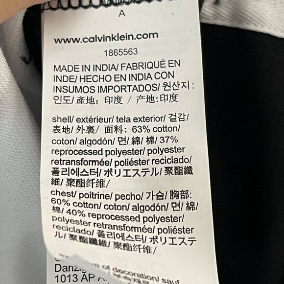 Calvin Klein Mens Polo Shirt XL White & Black Quick Dry Moisture-Wicking - Picture 7 of 11